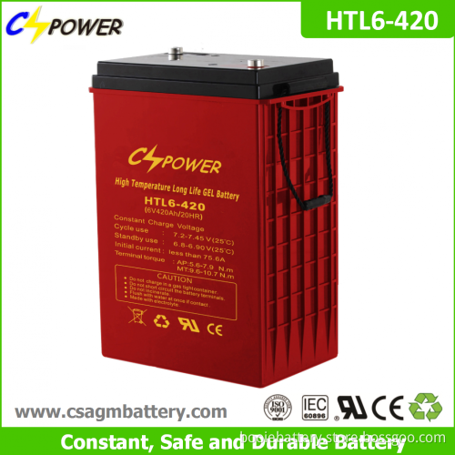 Deep Cycle Gel Battery 6V 420ah for 48V Solar Power System